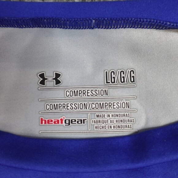 Under Armour Mens Superman Shirt Large Blue Compression Man of Steel - Picture 2 of 5